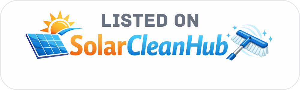 SolarCleanHub listed horizontal badge