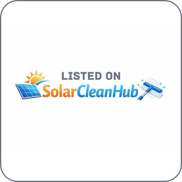 SolarCleanHub listed square badge